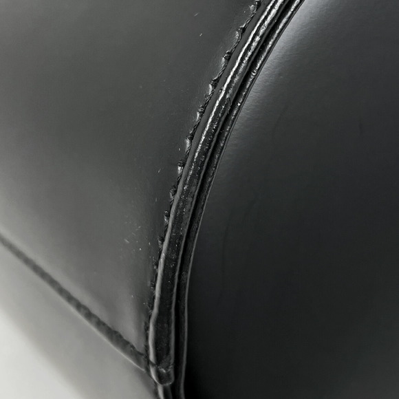 Burberry Logo Check Leather Handbag Black - Picture 2 of 6